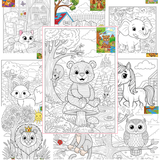 Advanced Animals Mammals (Common) Coloring Sheets Collections Thumbnail