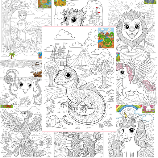 Advanced Animals Legendary Creature Coloring Sheets Collections Thumbnail
