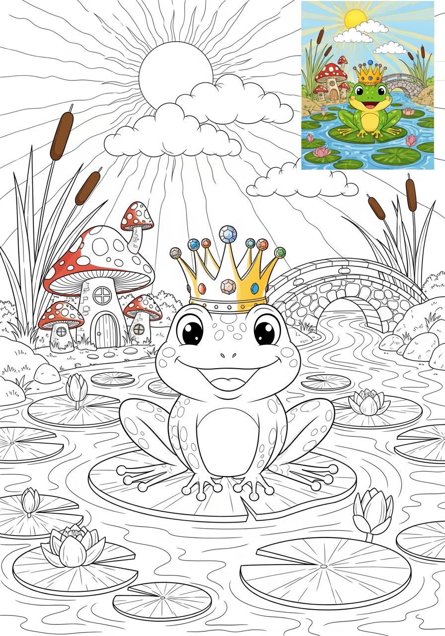 advanced animals Popular Animals for Kids frog kids coloring page 0