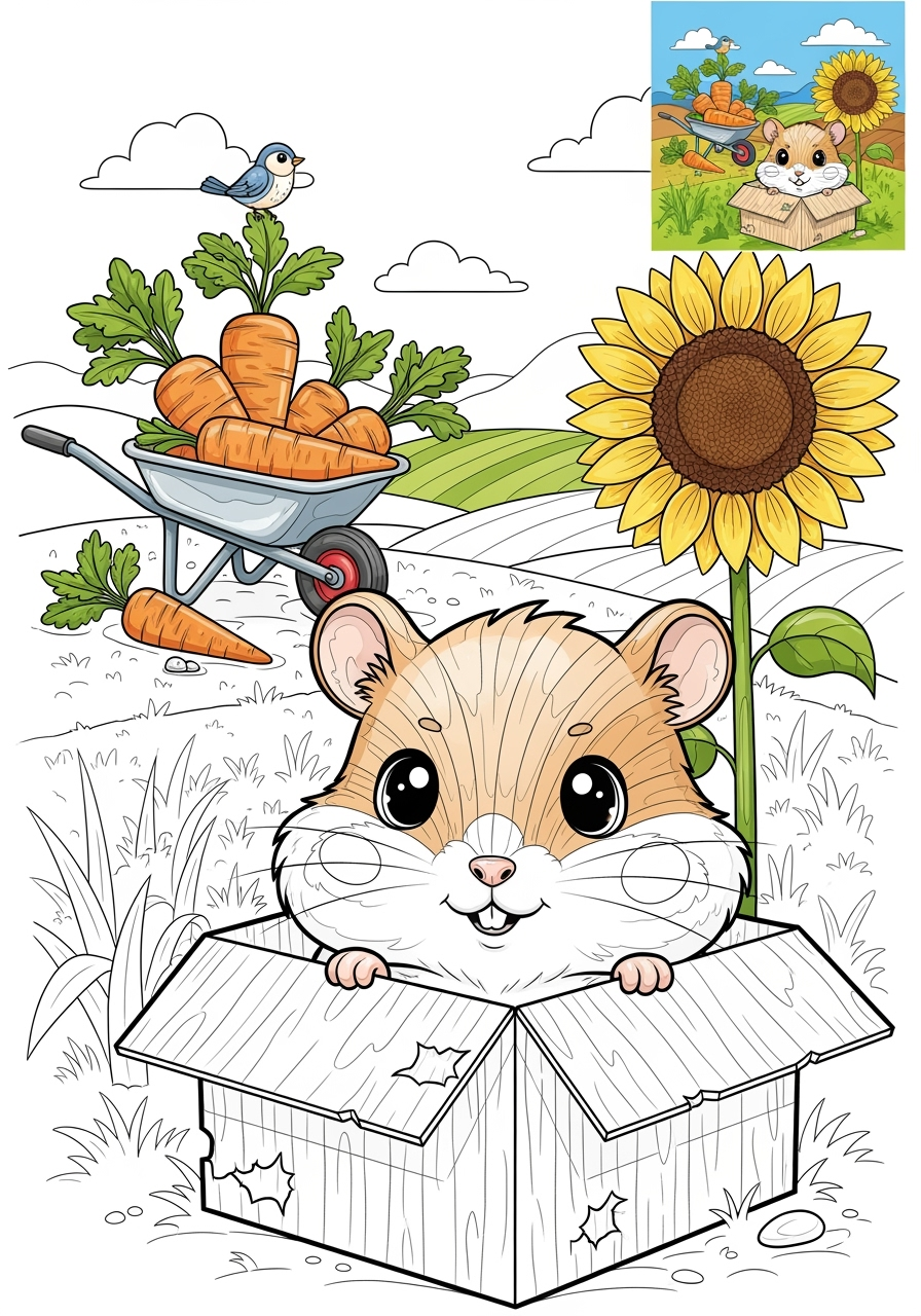 advanced animals Popular Animals for Kids hamster kids coloring page 0