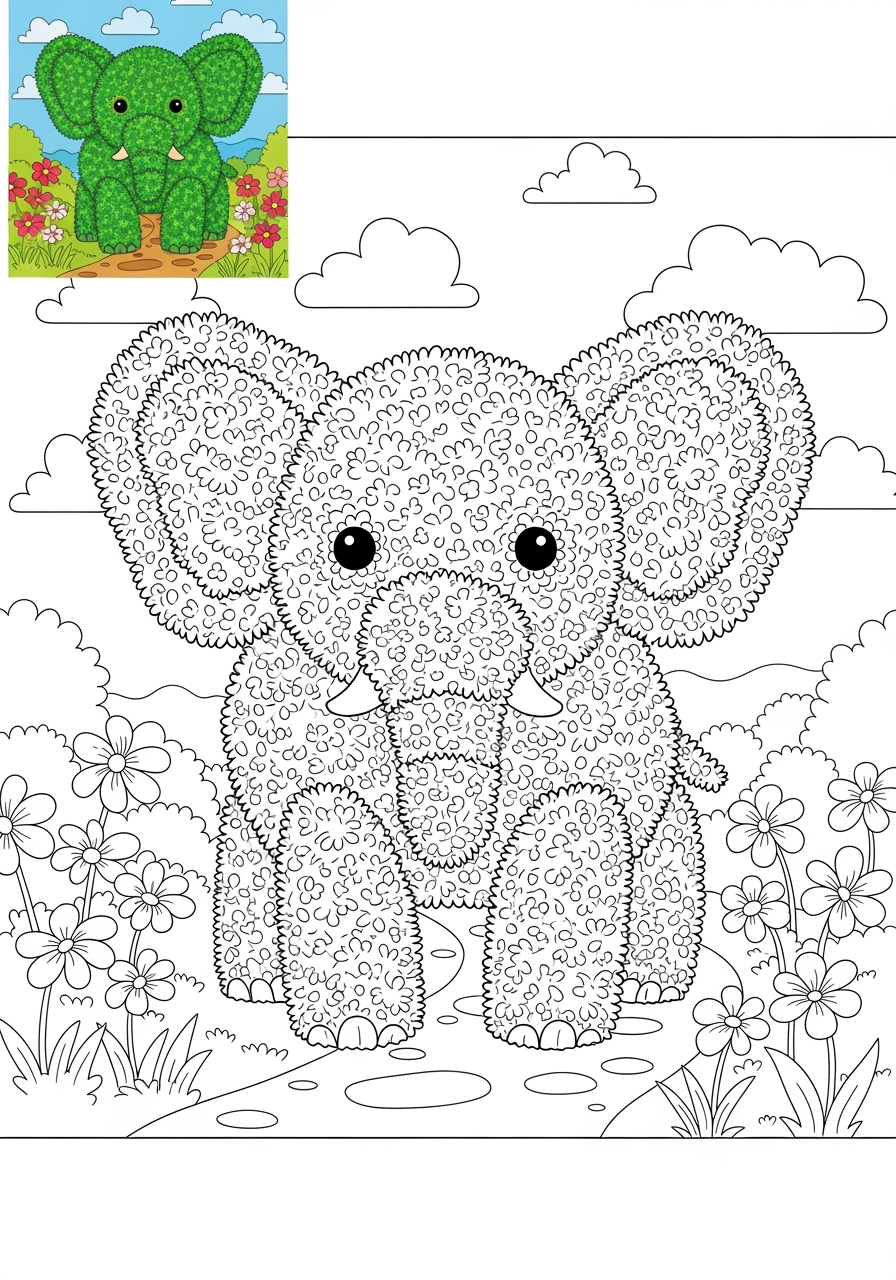 advanced animals Savanna & Grassland topi kids coloring page 1