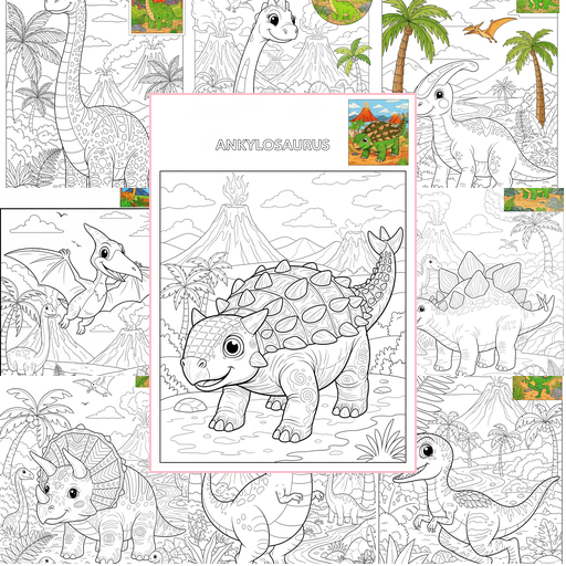 Advanced Animals Dinosaurs Coloring Sheets Collections Thumbnail
