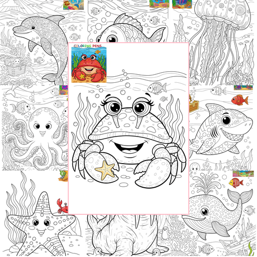 Advanced Animals Marine Animals (Fish & Mammals) Coloring Sheets Collections Thumbnail