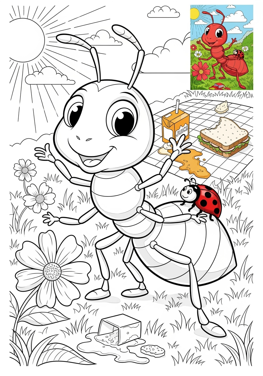 advanced animals Insects & Arachnids ant kids coloring page 0