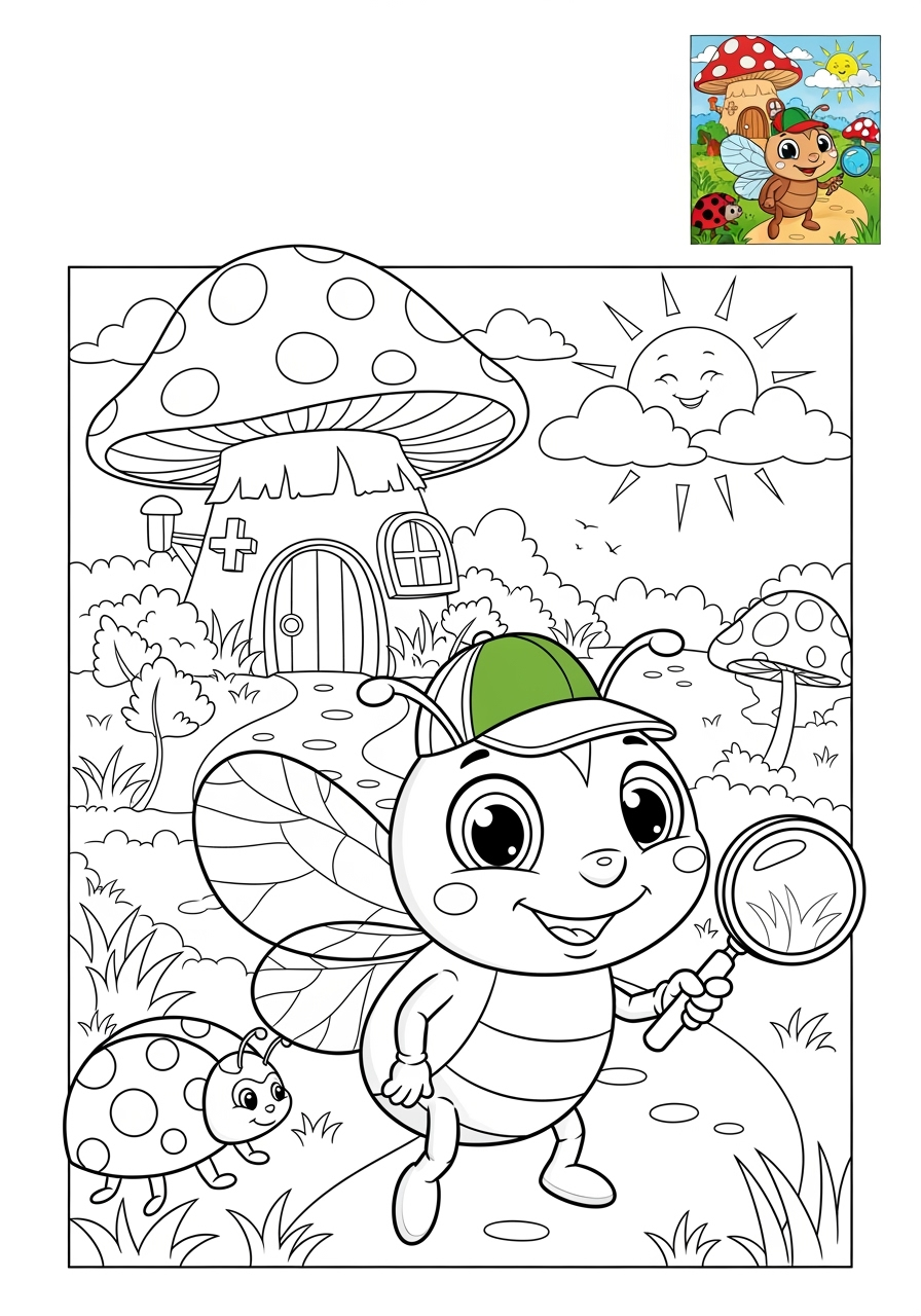 advanced animals Insects & Arachnids fly kids coloring page 1