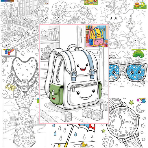 Advanced Clothing and Accessories Accessories Coloring Sheets Collections Thumbnail