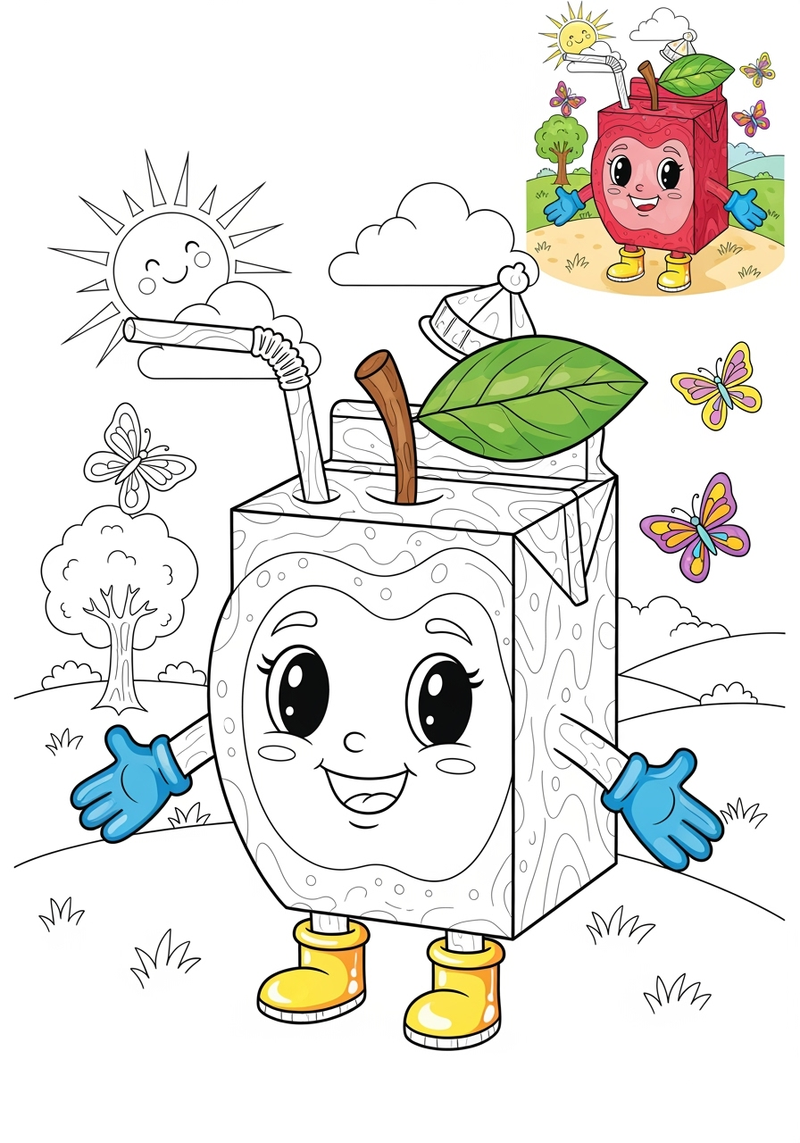 advanced food and treats Fruits apple kids coloring page 1