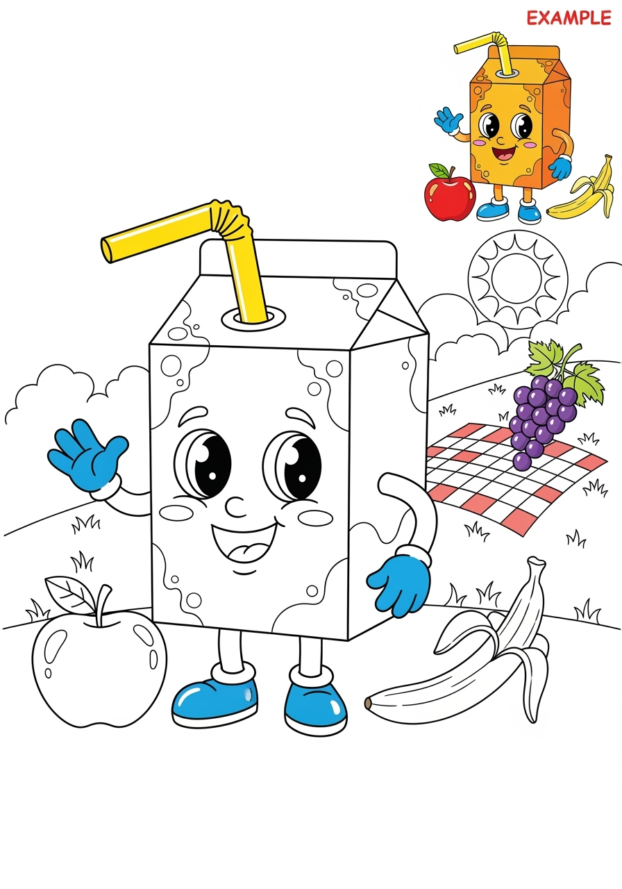 advanced food and treats Fruits orange kids coloring page 1
