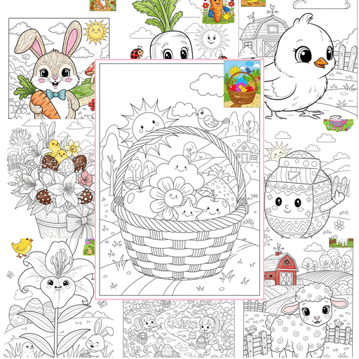 Advanced Holidays and Celebrations Easter Coloring Sheets Collections Thumbnail