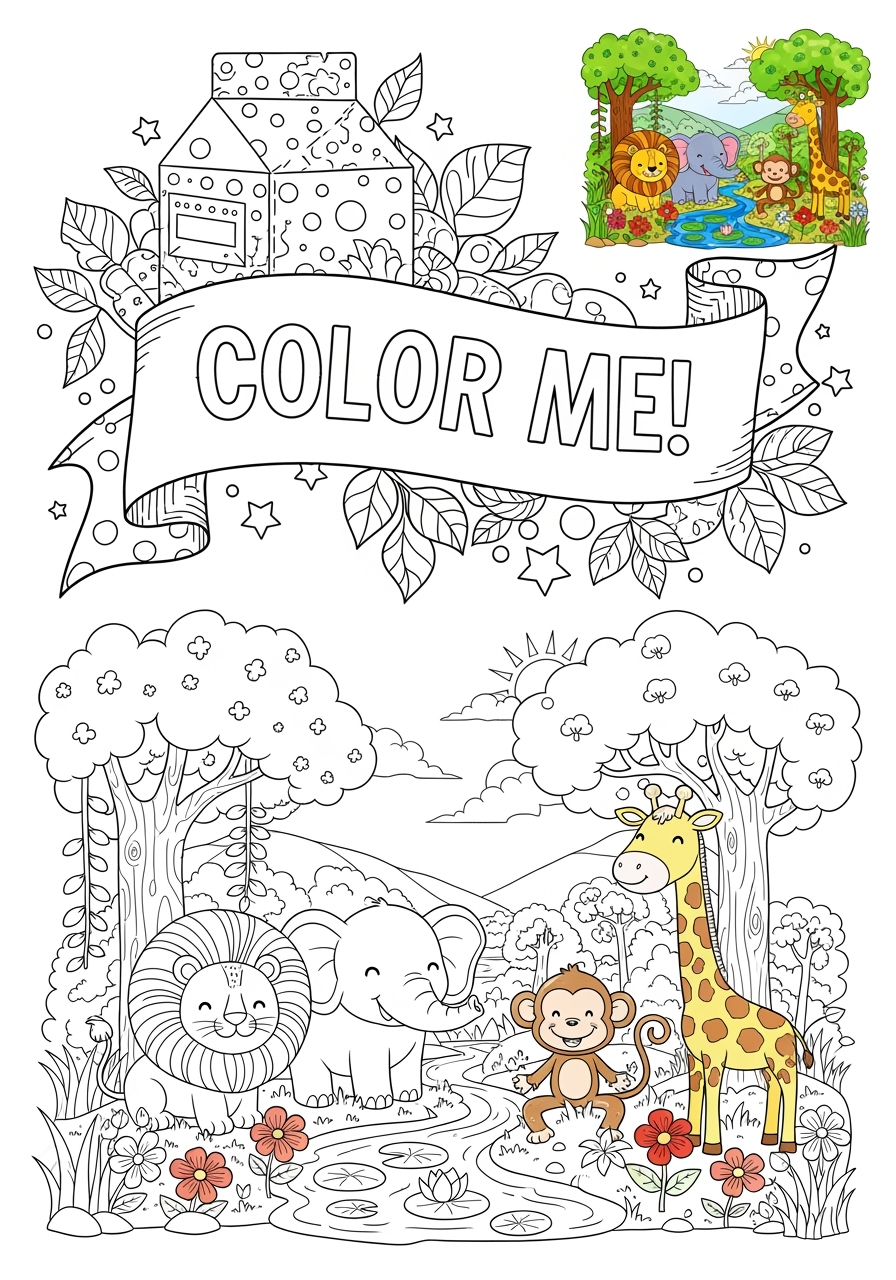 advanced holidays and celebrations Birthday & Others banner kids coloring page 0