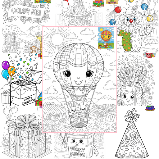 Advanced Holidays and Celebrations Birthday & Others Coloring Sheets Collections Thumbnail