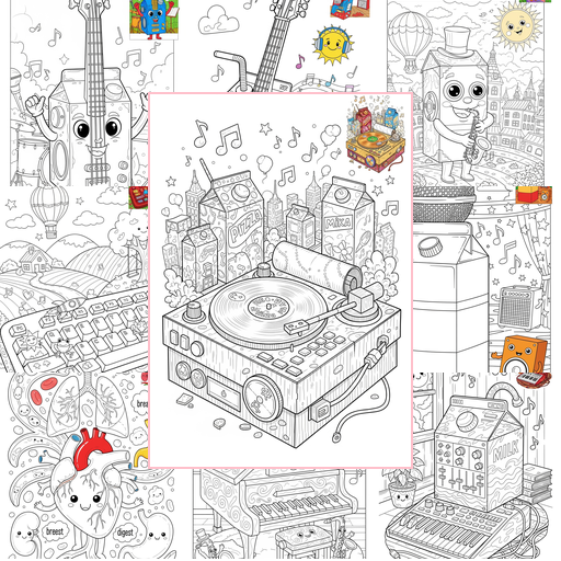 Advanced Musical Instruments Electronic & Other Coloring Sheets Collections Thumbnail