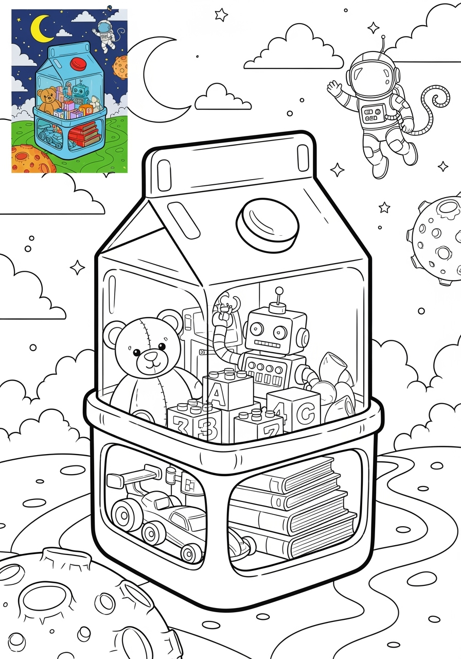 advanced space and astronomy 宇宙船 capsule kids coloring page 0