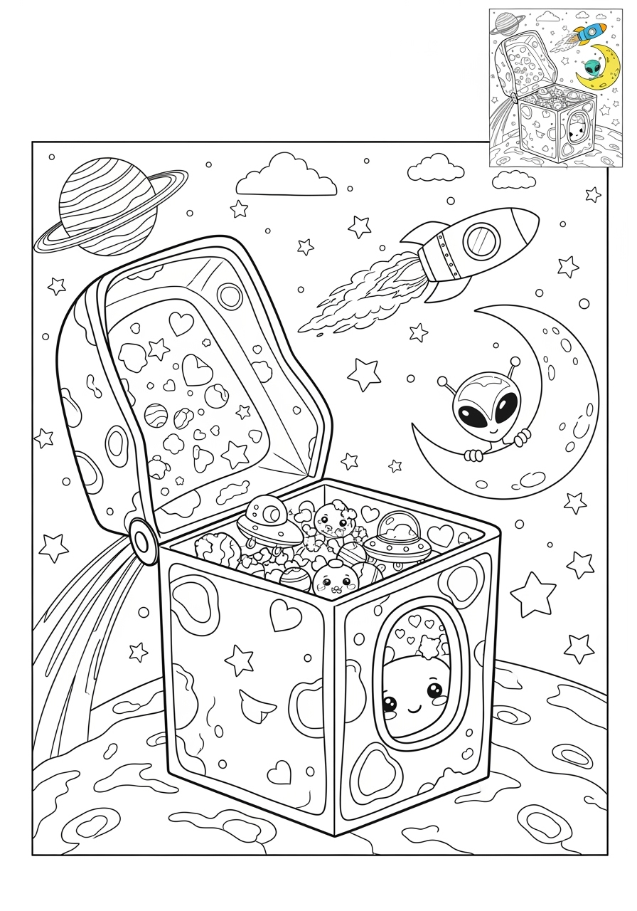 advanced space and astronomy 宇宙船 capsule kids coloring page 1
