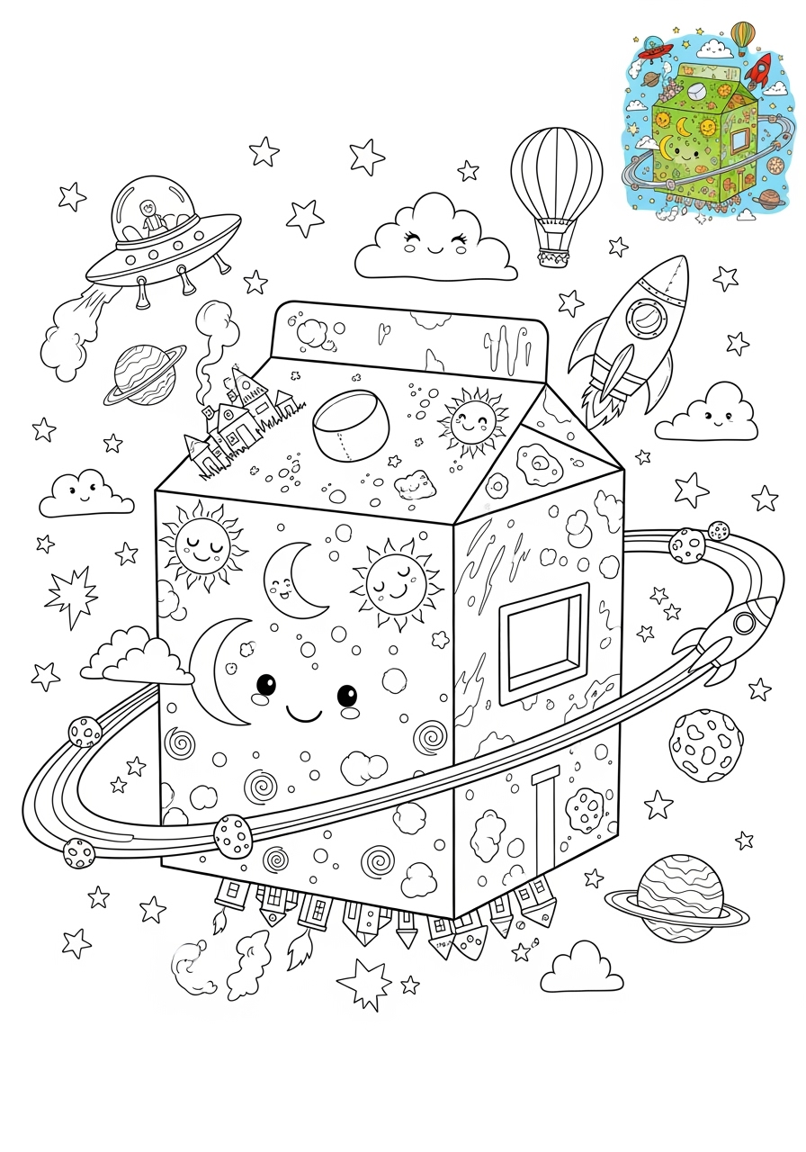 advanced space and astronomy Celestial Bodies planet kids coloring page 1