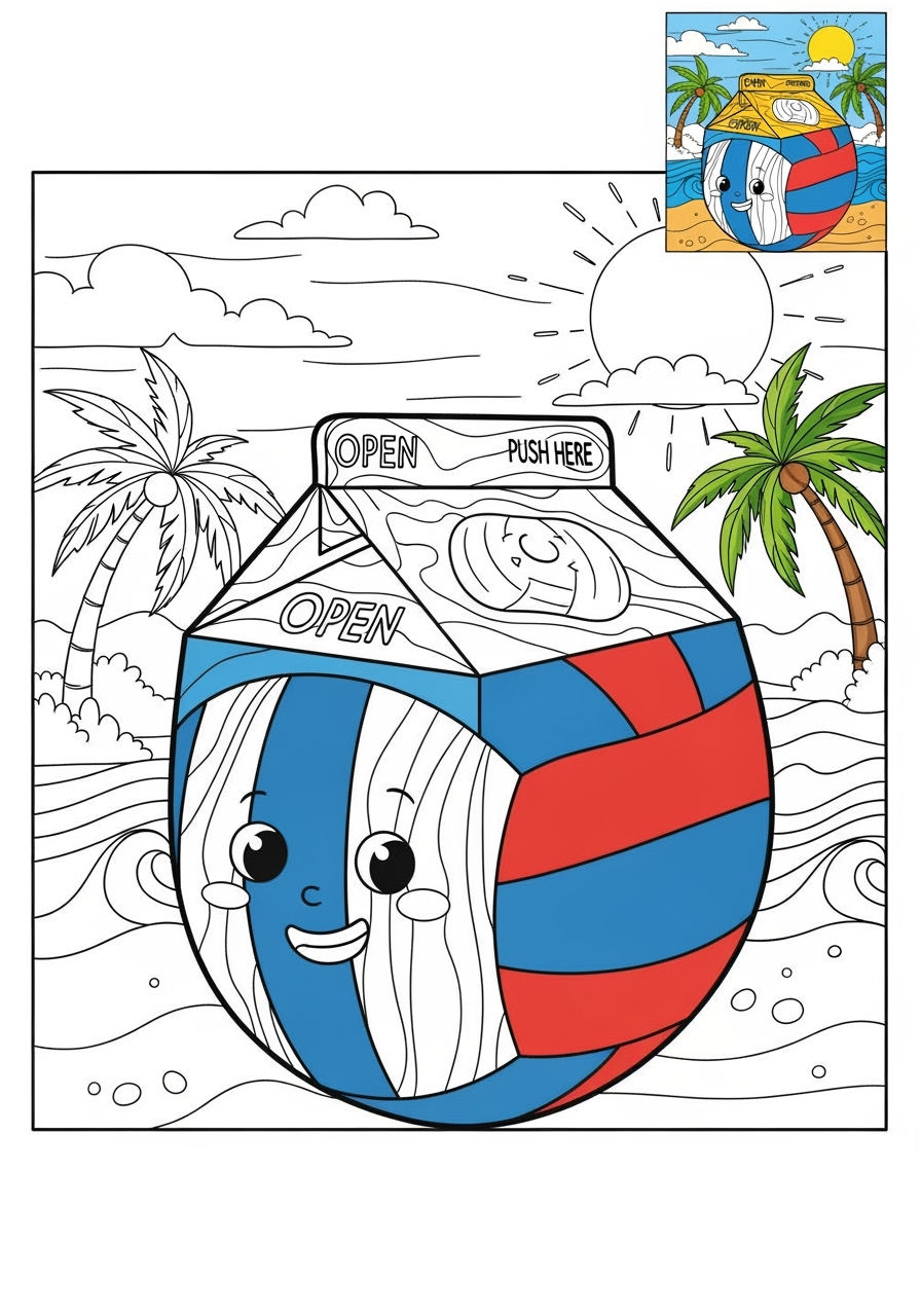 advanced sports and activities Ball Sports volleyball kids coloring page 1