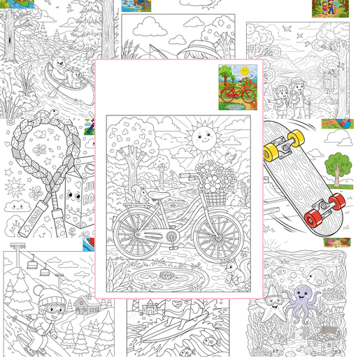 Advanced Sports and Activities Outdoor Activities Coloring Sheets Collections Thumbnail
