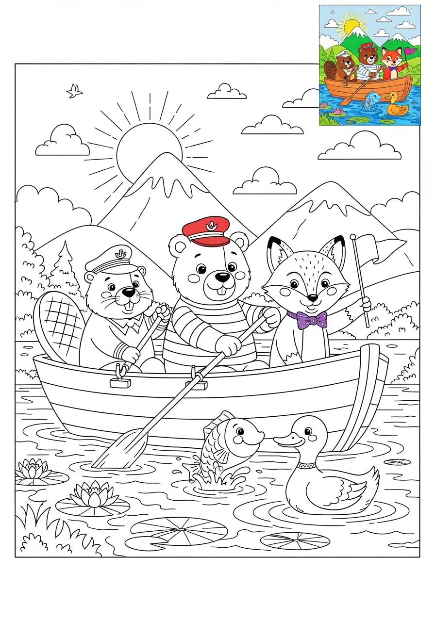 advanced sports and activities Other Games rowing kids coloring page 0