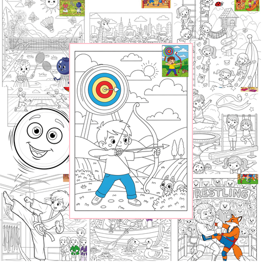 Advanced Sports and Activities Other Games Coloring Sheets Collections Thumbnail