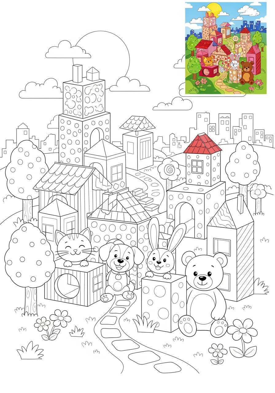 advanced toys and games Classic Toys blocks kids coloring page 0