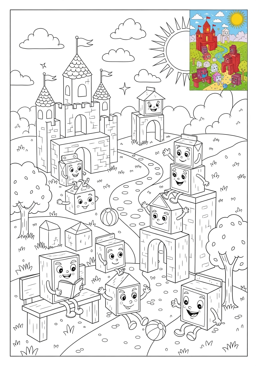 advanced toys and games Classic Toys blocks kids coloring page 1