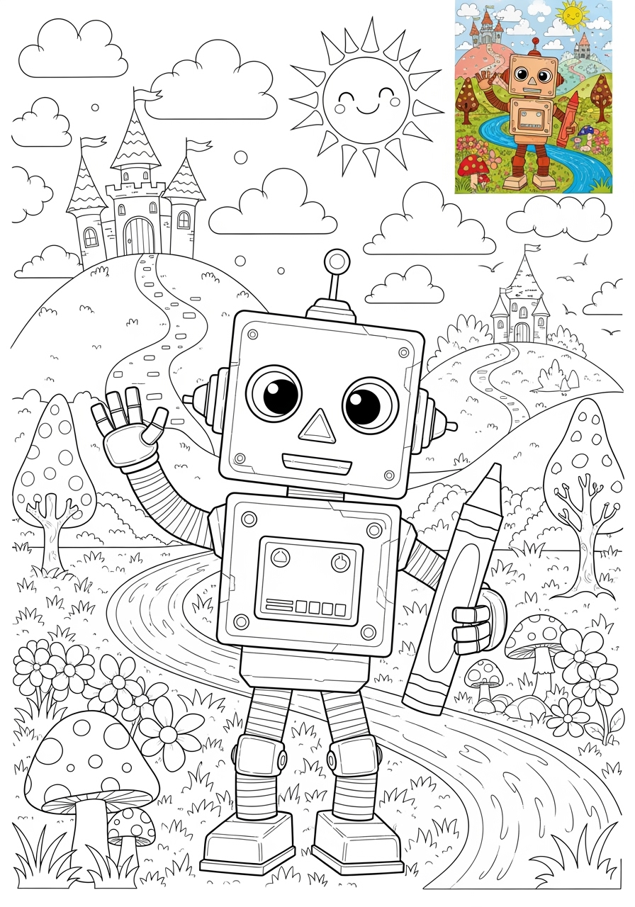 advanced toys and games Classic Toys robot kids coloring page 0