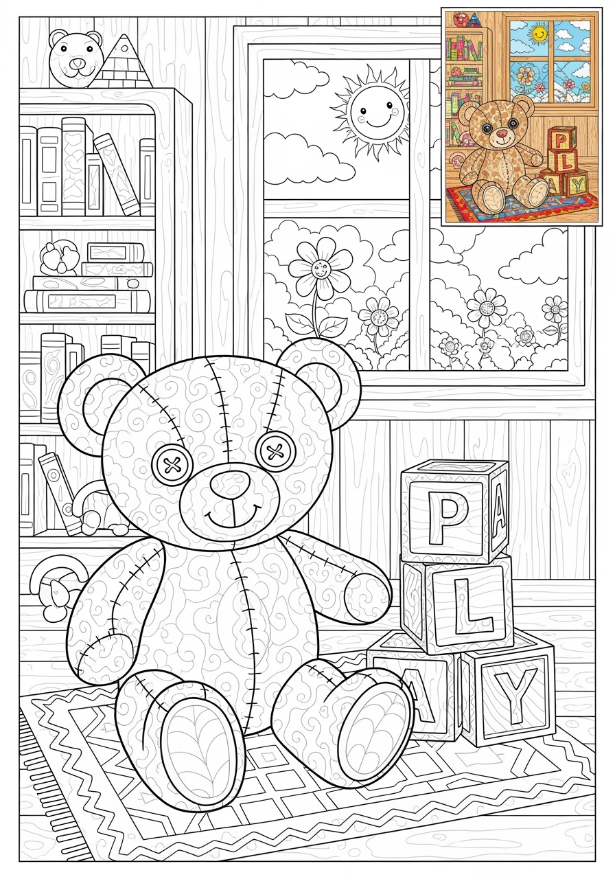 advanced toys and games Classic Toys teddy bear kids coloring page 0
