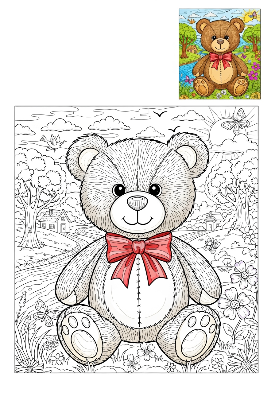 advanced toys and games Classic Toys teddy bear kids coloring page 1