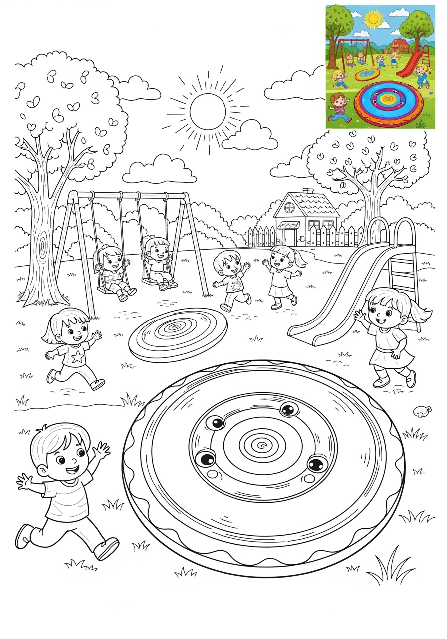 advanced toys and games Jouets d'Extérieur frisbee kids coloring page 0