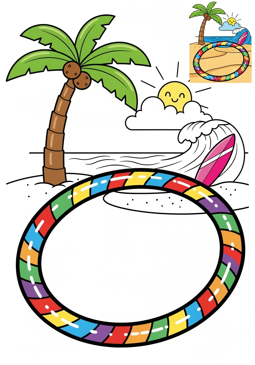 advanced toys and games Jouets d'Extérieur hula hoop kids coloring page 1