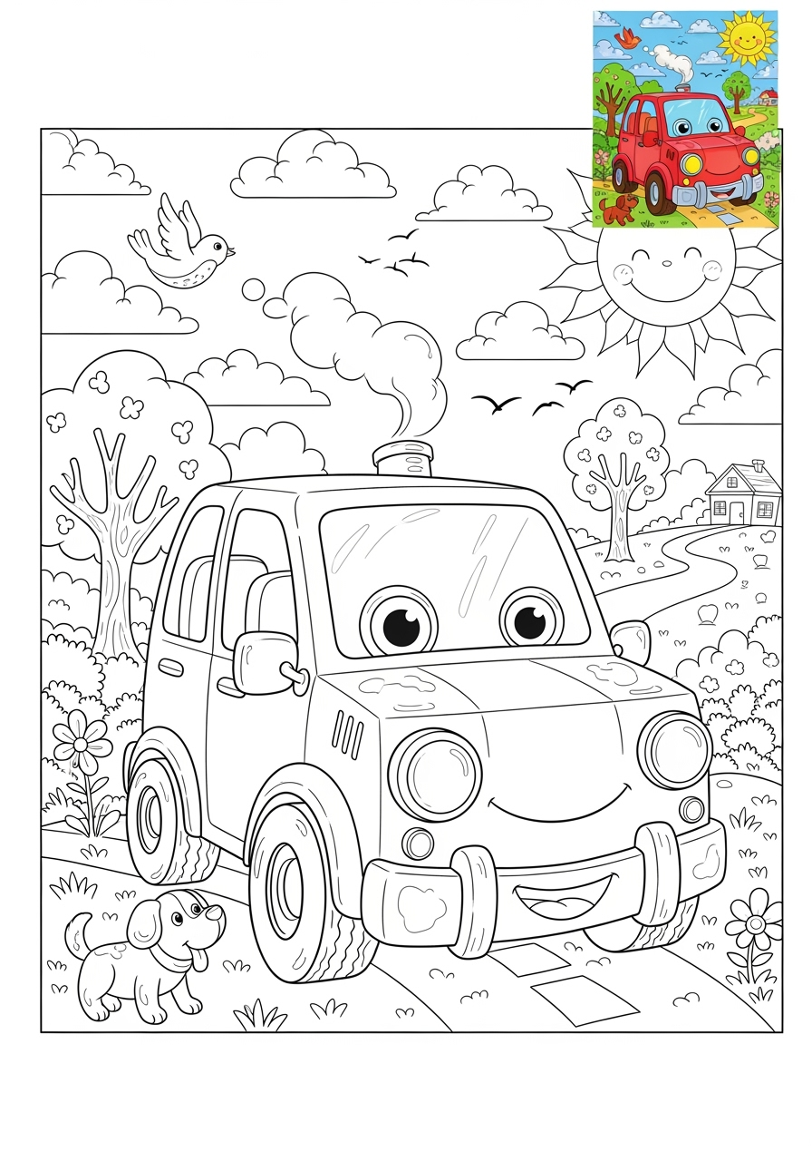 advanced vehicles Cars & Trucks car kids coloring page 0