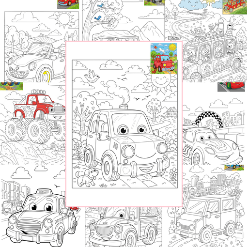 Advanced Vehicles Cars & Trucks Coloring Sheets Collections Thumbnail