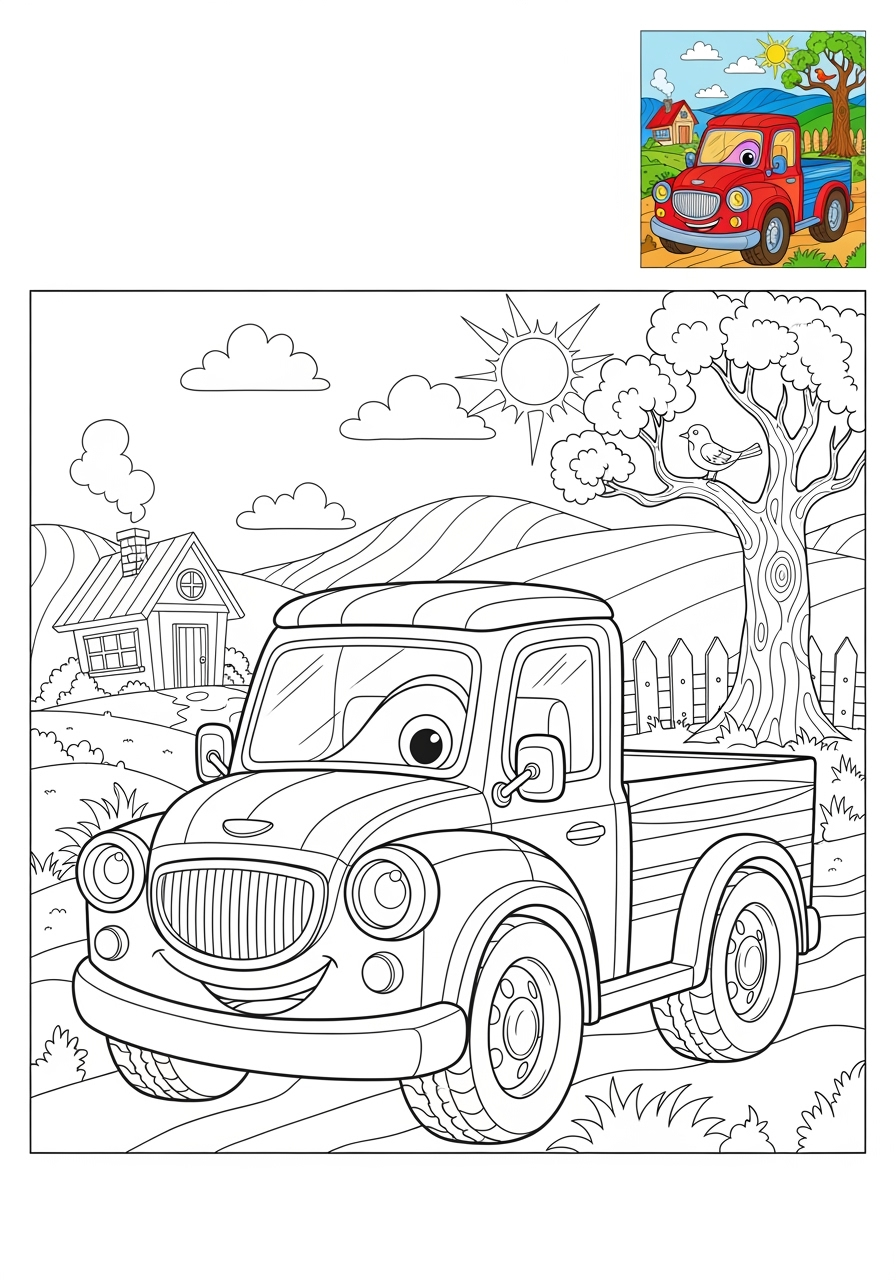 advanced vehicles Cars & Trucks truck kids coloring page 0