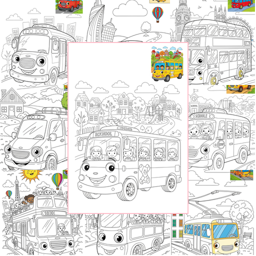 Advanced Vehicles Public Transport Coloring Sheets Collections Thumbnail