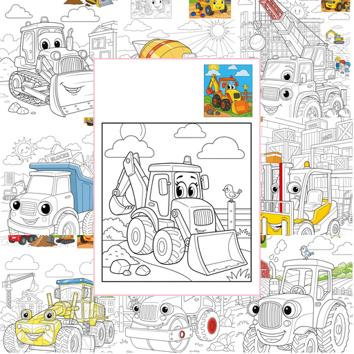 Advanced Vehicles Construction Vehicles Coloring Sheets Collections Thumbnail
