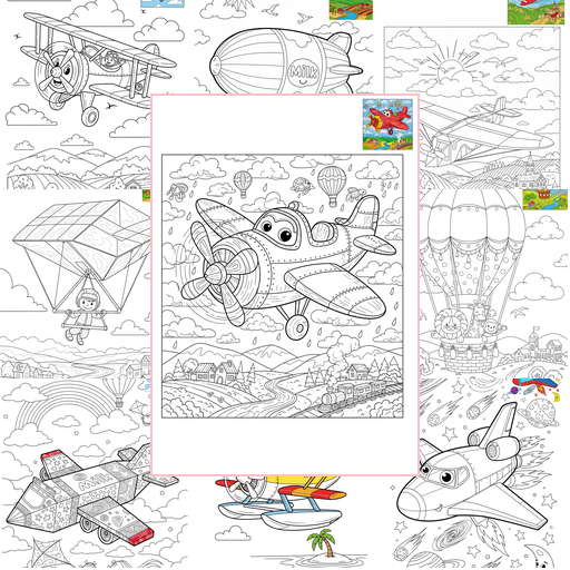 Advanced Vehicles Air Transport Coloring Sheets Collections Thumbnail
