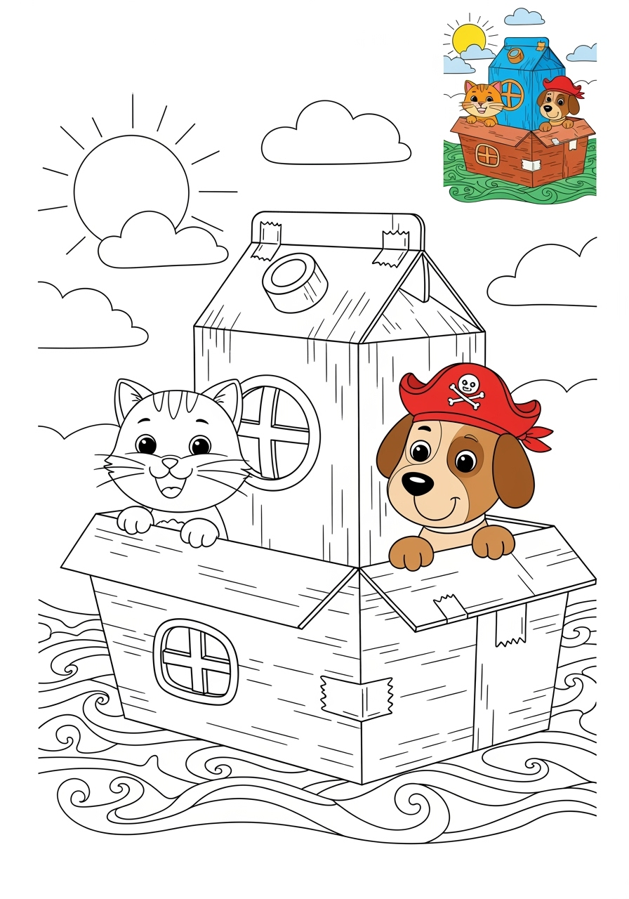 advanced vehicles Water Transport boat kids coloring page 1