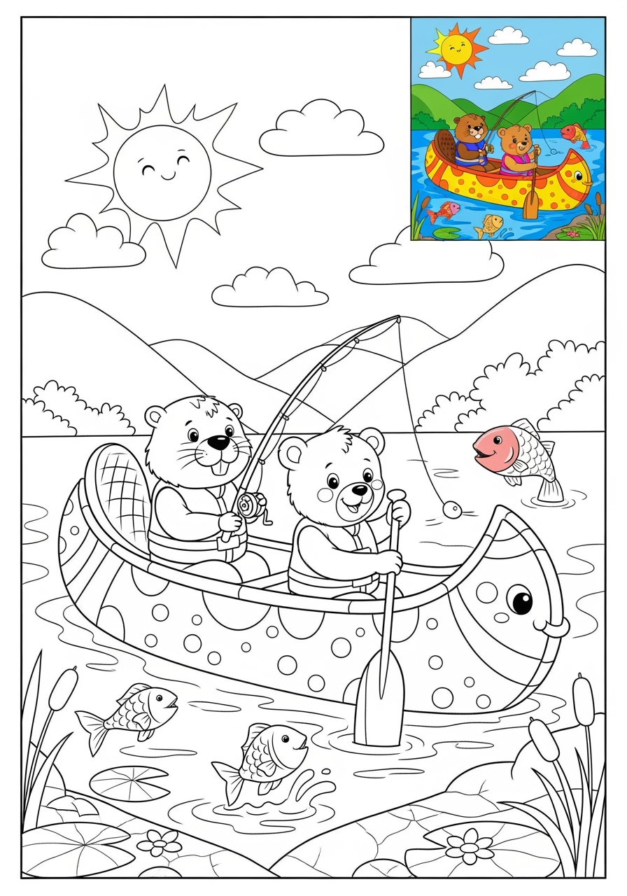 advanced vehicles Water Transport canoe kids coloring page 0