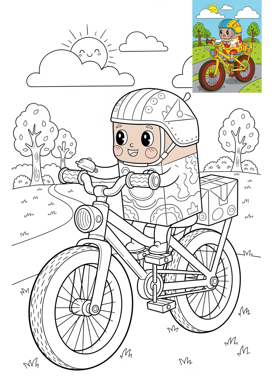 advanced vehicles Two-Wheelers bicycle kids coloring page 0