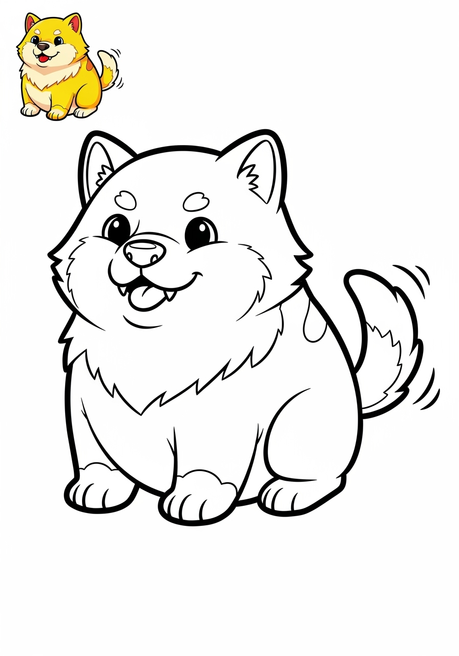 easy animals Legendary Creature fenrir kids coloring page 1