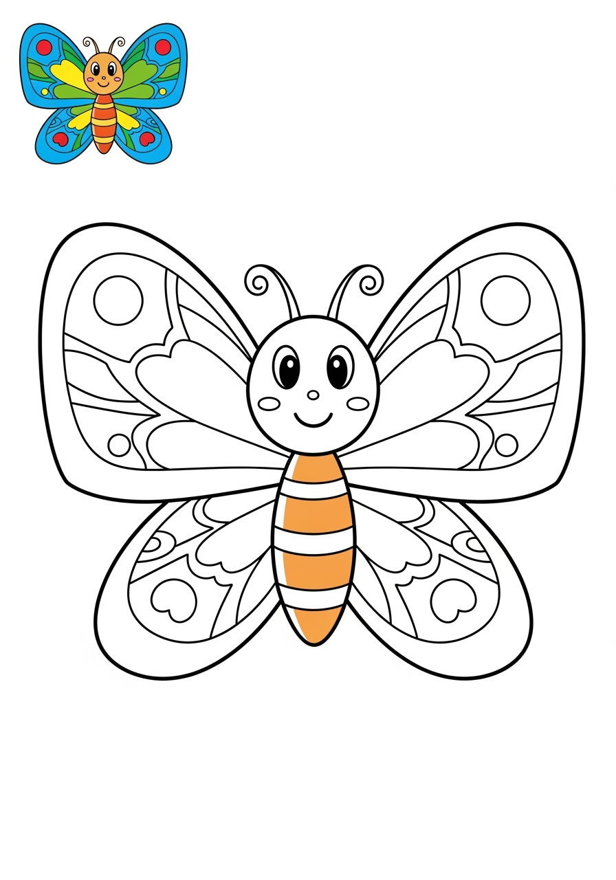 easy animals Popular Animals for Kids butterfly kids coloring page 0