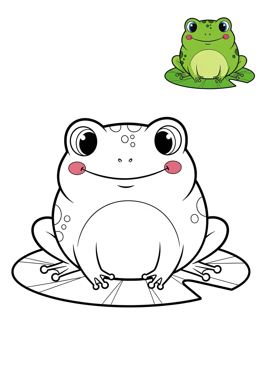 easy animals Popular Animals for Kids frog kids coloring page 0