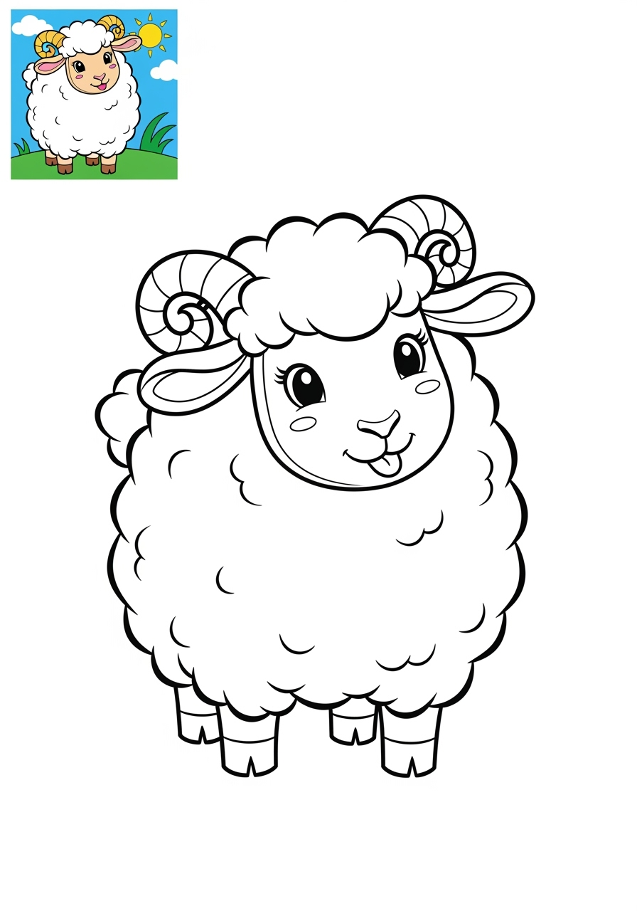 easy animals Popular Animals for Kids sheep kids coloring page 1