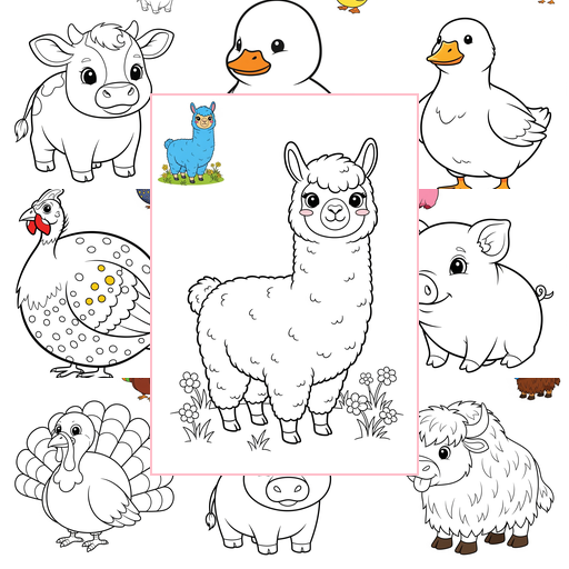 Easy Animals Farmyard Friends Coloring Sheets Collections Thumbnail