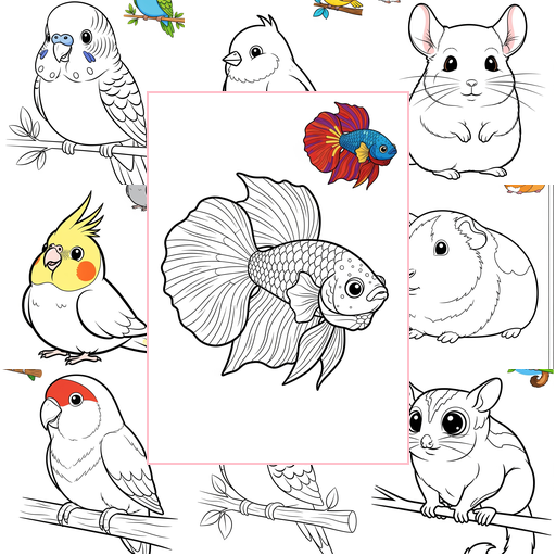 Easy Animals Pet Pals Coloring Sheets Collections Thumbnail