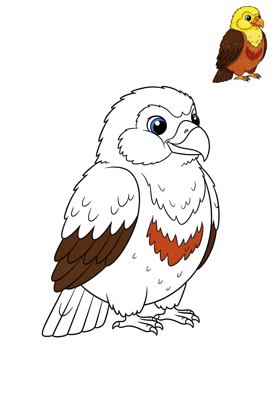 easy animals Mountain & Alpine lammergeier kids coloring page 0