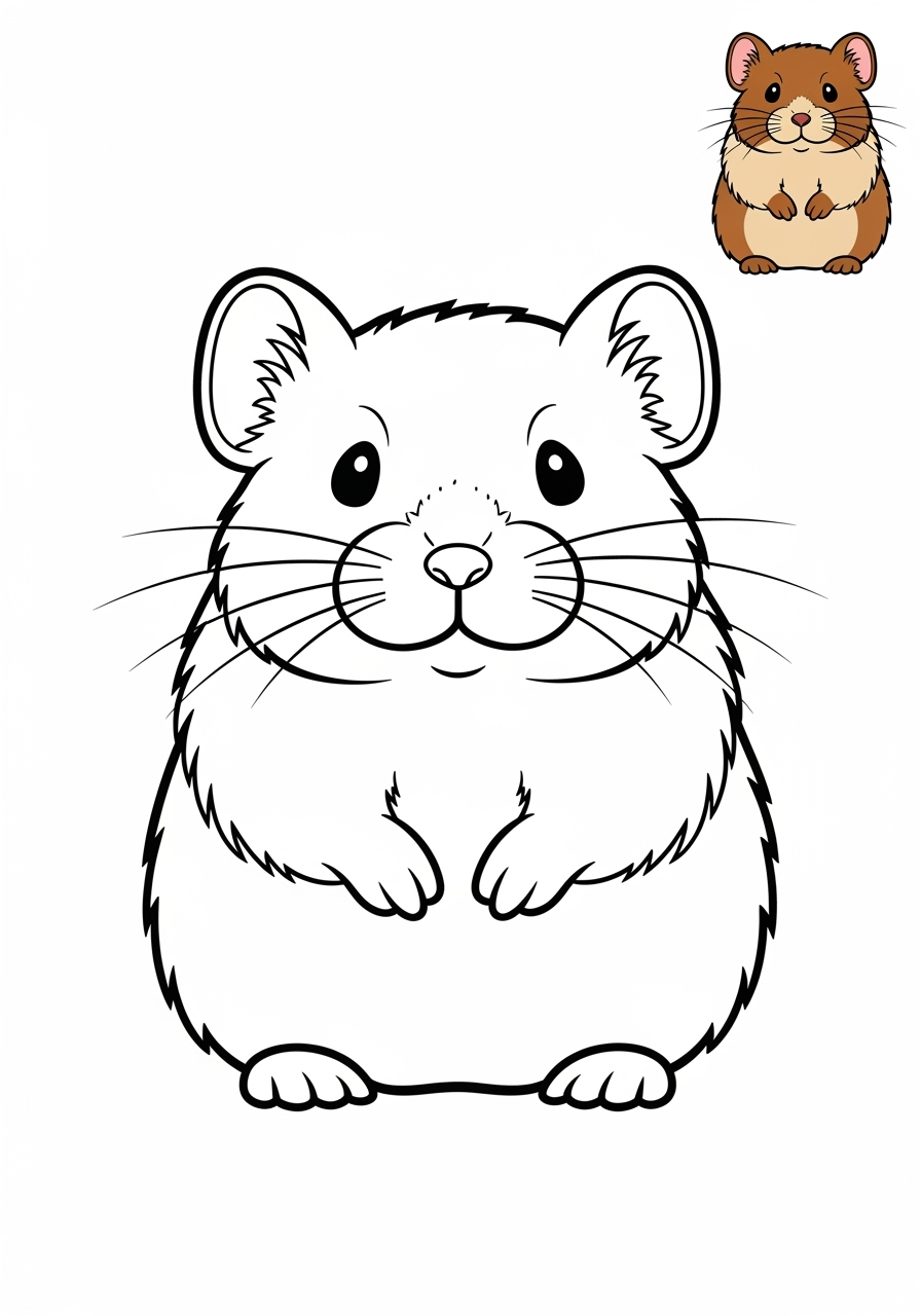 easy animals Mountain & Alpine pika kids coloring page 1