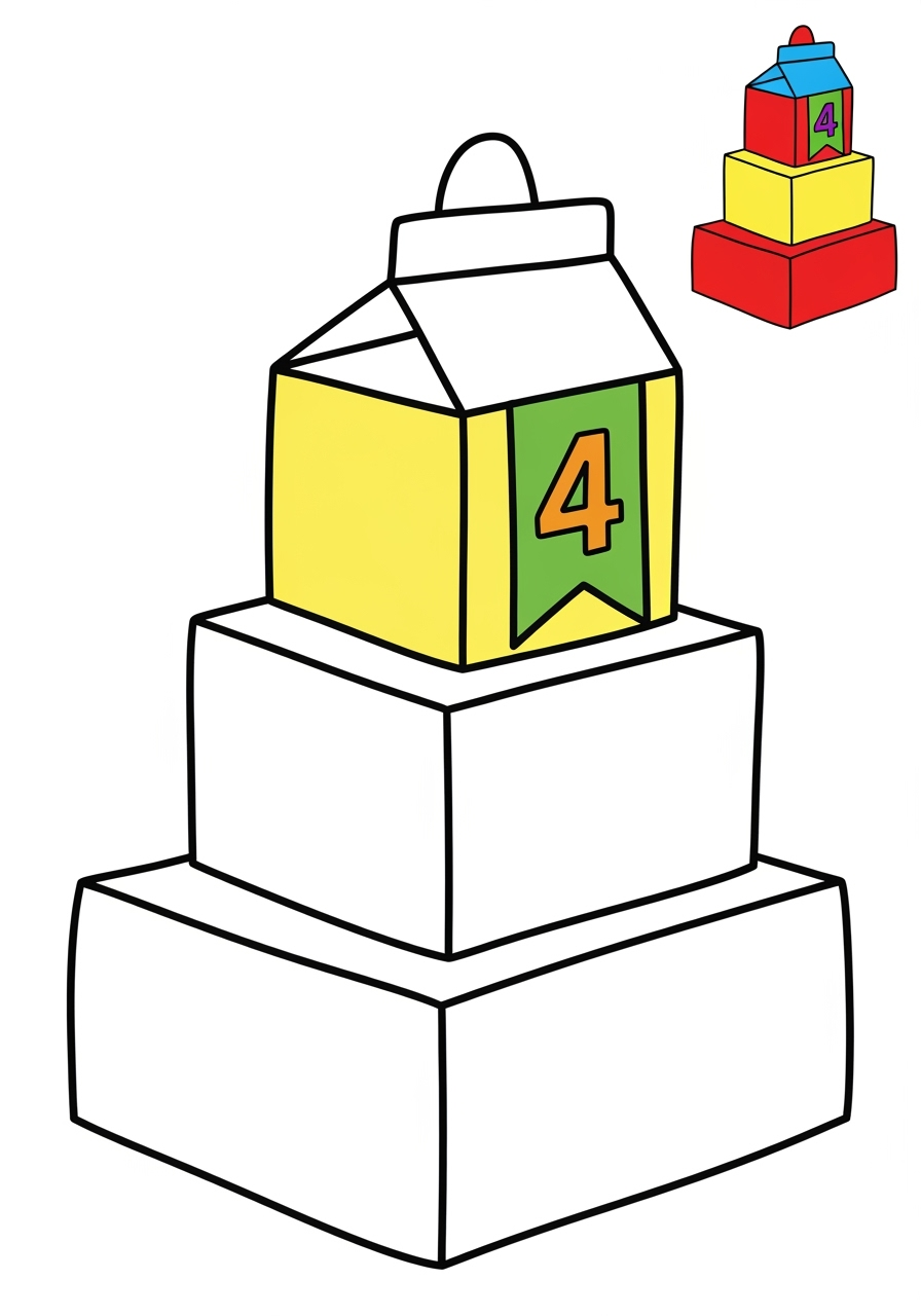 easy buildings and places Landmarks monument kids coloring page 0