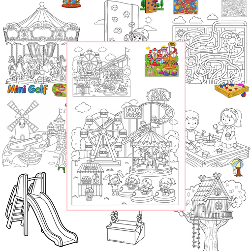 Easy Buildings and Places Play & Fun Coloring Sheets Collections Thumbnail