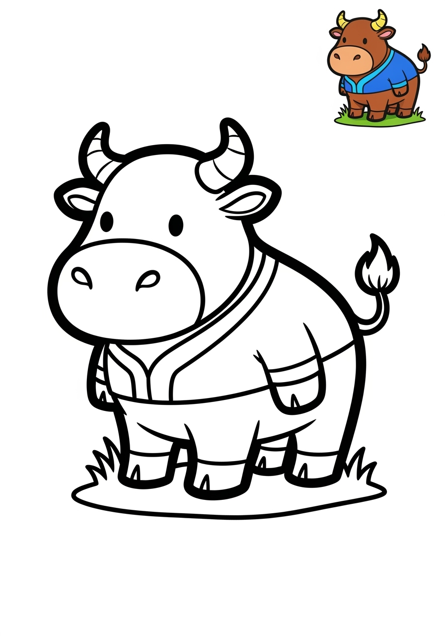 easy fantasy and fairy tales Sinh Vật minotaur kids coloring page 0